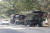 1일 미얀마에서 군인들을 실은 트럭들이 지나가고 있다. [AP=연합뉴스]