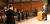 8일 일본 도쿄 재일본한국YMCA에서 열린 2·8 독립선언 제102주년 기념식에서 참가자들이 만세삼창을 하고 있다. [연합뉴스]