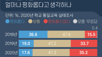 정의용 "평화 일상화"…정부 여론조사선 35.2% "평화롭지 않다" 