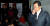 홍준표 무소속 의원이 2019년 11월 단식농성 중인 황교안 자유한국당 대표를 찾아 면담을 마친 뒤 천막에서 나와 취재진과 인터뷰를 하고 있다. 뉴스1