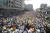 22일(현지시간) 미얀마 제2도시 만달레이에서 열린 반(反) 쿠데타 시위. [AP=연합뉴스]