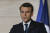 에마뉘엘 마크롱 프랑스 대통령이 25일(현지시간) 유럽연합(EU) 지도자 회의를 끝내고 엘리제궁에서 기자들을 만나 프랑스의 코로나19와 백신 접종 상황을 설명하고 있다.[AP=연합뉴스]