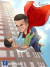 12층에서 떨어진 아이를 구해낸 응우옌 응옥 만을 슈퍼맨으로 묘사한 그림[페이스북]