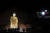 9일 밤 아프가니스탄 바미안 계곡에서 56m 높이의 '살살(Salsal)' 부처 3-D영상을 비추고 있다. 바미안 석불이라 불린 거대한 불상은 20년 전인 2001년 3월 탈레반 정권에 의해 파괴됐다. AFP=연합뉴스