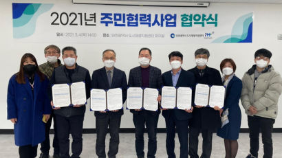 인천광역시 도시재생지원센터, 2021 도시재생 주민참여사업 협약식 개최