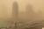 올해 첫 황사 황색경보가 내려진 중국 베이징 도심 하늘이 누렇게 보인다. 이 황사는 16일 새벽부터 우리나라에 도달할 것으로 보인다. AFP=연합뉴스
