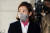 나경원 전 국민의힘 의원이 15일 국회 '패스트트랙 충돌' 사건 재판이 열리는 서울남부지법으로 출석하고 있다. 연합뉴스