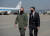 토니 블링컨 미국 국무장관이 17일 오후 경기도 평택시 오산 공군기지에 도착하고 있다. 연합뉴스