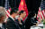 18일(현지시간) 알래스카 앵커리지의 미ㆍ중 고위급 회담에서 양제츠 중국 정치국원이 발언하고 있다. AFP=연합뉴스