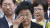 지난 2015년 8월 한명숙 전 국무총리(가운데)가 서울구치소에 수감되기 전의 모습. 왼쪽은 박범계 현 법무부 장관. 연합뉴스