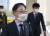 박범계 법무부 장관이 22일 오후 서울 서초구 대법원에서 열린 대법관후보추천위원회에 참석하고 있다. 임현동 기자