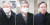 사법행정권 남용 재판을 받는 양승태 전 대법원장과 고영한·박병대 전 대법관(왼쪽부터)[연합뉴스]