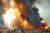 22일(현지시간) 방글라데시 로힝야족 난민촌에서 발생한 대형 화재. [로이터=연합뉴스]