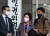 일본군 위안부 피해자인 이용수 할머니가 26일 중구 국가인권위원회 앞에서 최영애 위원장과의 면담을 앞두고 발언을 하고 있다. 연합뉴스