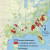 미국 남동부 액포성 골수병증(VM) 발생지역. VM 발생지역은 빗금으로 표시돼 있고, 독소를 생성하는 시아노박테리아가 관찰된 지역은 붉은색으로 표시됐다. 자료=사이언스