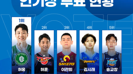 '허씨 형제' 허웅·훈, 프로농구 인기투표 1·2위