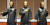 안중근 의사 서거 111주기를 맞은 지난달 26일 문을 연 남양주시 '리멤버 1910' 체험관에 마련된 역사법정 공간, 왼쪽부터 각각 이회영,이석영,이시영 형제 조각상이다. 박정호 기자