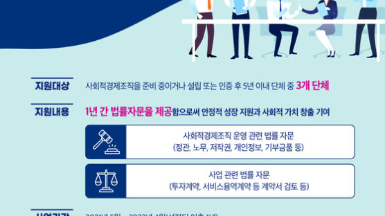 재단법인 동천 “사회적경제조직에 엑셀러레이팅 무료 법률지원”