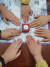 단양보건소 팀원들과 함께 '덕분에 반지'를 착용한 모습. [사진 강규원]