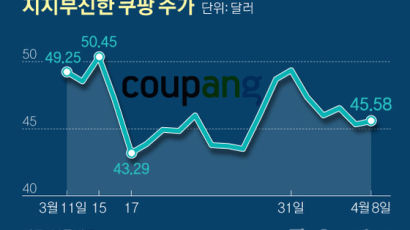 힘빠진 쿠팡 주가…속끓이는 서학개미