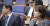 이재정 대변인(오른쪽) 등 더불어민주당 의원들이 2019년 국회에서 열린 조국 법무부 장관 후보자 기자간담회에 참석해 있다. 연합뉴스