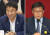 18일 더불어민주당 신임 원내수석부대표 내정이 발표된 한병도 의원(왼쪽)과 김성환 의원. 연합뉴스
