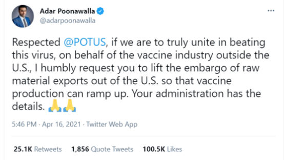 "원료 수출금지 가능" …美 국방물자법에 세계 백신공장 떤다