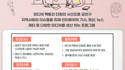 서울 금천구립금나래도서관, 특화사업 ‘나래 미디어 팩토리’ 진행