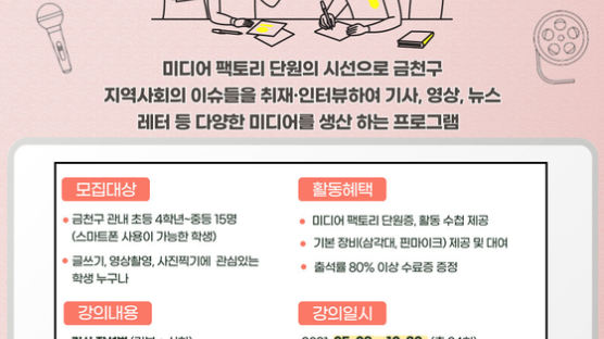 서울 금천구립금나래도서관, 특화사업 ‘나래 미디어 팩토리’ 진행