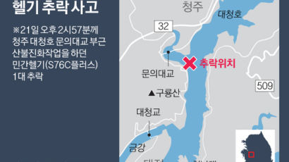 [속보] 청주 문의대교 부근서 화재 진화 헬기 1대 추락