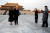 지난 2017년 11월 8일 도널드 트럼프(왼쪽 두번째) 미국 대통령 부부가 중국 국빈방문 첫날 자금성 태화전 앞에서 기념사진을 찍고 있다. 이날 자금성 황제 의전을 기획한 친강(오른쪽 두번째) 중국 외교부 부부장이 중국 주미대사에 유력하다고 미국 월스트리트저널이 21일 보도했다. [중앙포토]