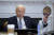 조 바이든 미국 대통령이 지난달 12일(현지시간) 미국 백악관에서 열린 열린 '반도체 CEO 서밋'에서 반도체 웨이퍼를 들어 보이고 있다. [AP=연합뉴스]