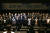 지난 11일 서울 여의도 글래드호텔에서 열린 정세균계 의원 모임인 ‘광화문포럼’에서 정세균 전 총리와 참석 의원들이 기념촬영하고 있다. 오종택 기자