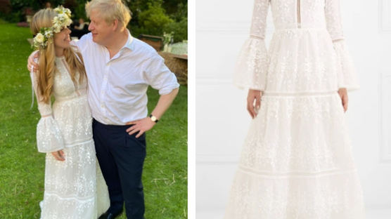 57세 英총리의 '34세 신부'···453만원짜리 드레스 매진시켰다