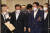김부겸 총리(앞줄 왼쪽 두 번째)와 기업인 단체장들. 임현동 기자