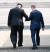 남북정상회담이 열린 2018년 4월 27일 문재인 대통령과 김정은 북한 국무위원장이 함께 군사분계선(MDL)을 북측으로 넘어가고 있다. 연합뉴스