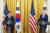 문재인 대통령과 조 바이든 미국 대통령이 지난달 21일 정상회담 뒤 백악관 이스트룸에서 공동 기자회견을 하고 있다. 뉴스1