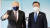 G7 정상회의 참석차 영국을 방문 중인 문재인 대통령이 13일(현지시간) 영국 콘월 카비스베이 양자회담장에서 보리스 존슨 영국 총리와 한-영 정상회담을 하기 전 기념촬영을 하고 있다. 뉴시스