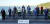 12일(현지시간) 영국 콘월 카비스베이에서 G7 정상회의에 참석한 정상들이 기념촬영을 하고 있다. 원본 사진에는 앞줄 왼쪽 남아공 시릴 라마포사 대통령의 모습이 보인다. 뉴시스