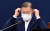 문재인 대통령이 8일 청와대 여민관에서 열린 국무회의에 참석해 발언을 마친 뒤 마스크를 착용하고 있다. [청와대사진기자단]