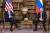 조 바이든 미국 대통령과 블라디미르 푸틴 러시아 대통령이 지난 16일 스위스 제네바에서 정상회담을 했다. [EPA-연합뉴스]