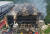 지난 17일 화재가 발생한 경기도 이천시 마장면 쿠팡 덕평물류센터가 19일 폭격을 맞은 듯 처참하게 뼈대를 드러내고 있다. 연합뉴스