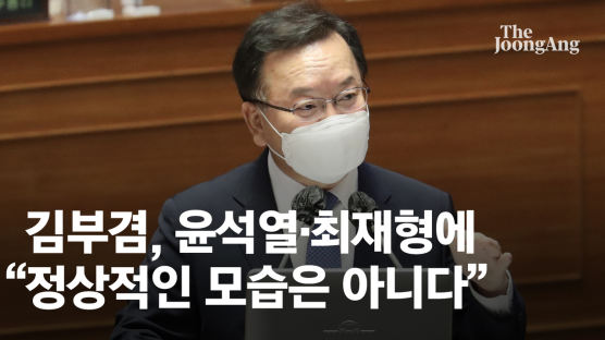 "윤석열·최재형 행보 어떤가" 묻자 김부겸 "정상적 모습 아냐"