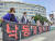 24일 오전 정부 세종청사 앞에서 취수원 다변화에 반발하는 환경단체 회원들. [사진 환경단체] 