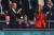윌리엄 왕세손, 케이트 왕세손빈, 장남 조지 왕자가 웸블리 스타디움에서 유로 2020 잉글랜드와 독일의 16강전을 응원했다. AFP=연합뉴스
