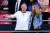 보리스 존슨 영국 총리도 7일 부인 캐리와 함께 웸블리 구장에 나가 응원에 동참했다. 로이터=연합뉴스