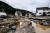 독일 홍수 피해로 붕괴된 건물. 연합뉴스