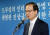 지난 2018년 6월 27일 허익범 특별검사가 서울 서초구 특검사무실에서 첫 공식브리핑을 하고있다. [뉴스1]