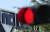 지난 14일 오후 경남 창원시 마산회원구 NC다이노스 홈구장인 창원NC파크 일대 신호등에 빨간 신호가 켜져 있다. 연합뉴스