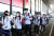 도쿄올림픽에 출전하는 태권도 대표팀 선수들이 지난 21일 오후 나리타 국제공항에 도착해 이동하고 있다. 연합뉴스